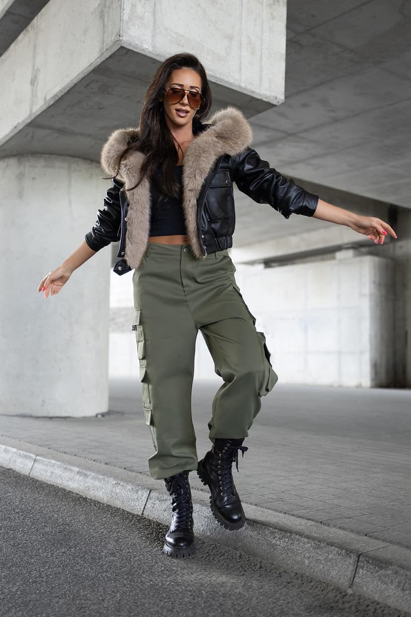 ANGELA szőrmés műbőr dzseki