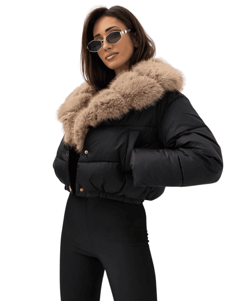 CHLOE szőrmés dzseki - bézs