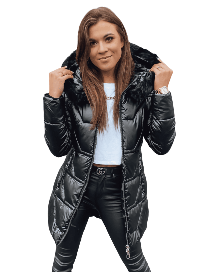 KRISTA télikabát szőrmés kapucnival